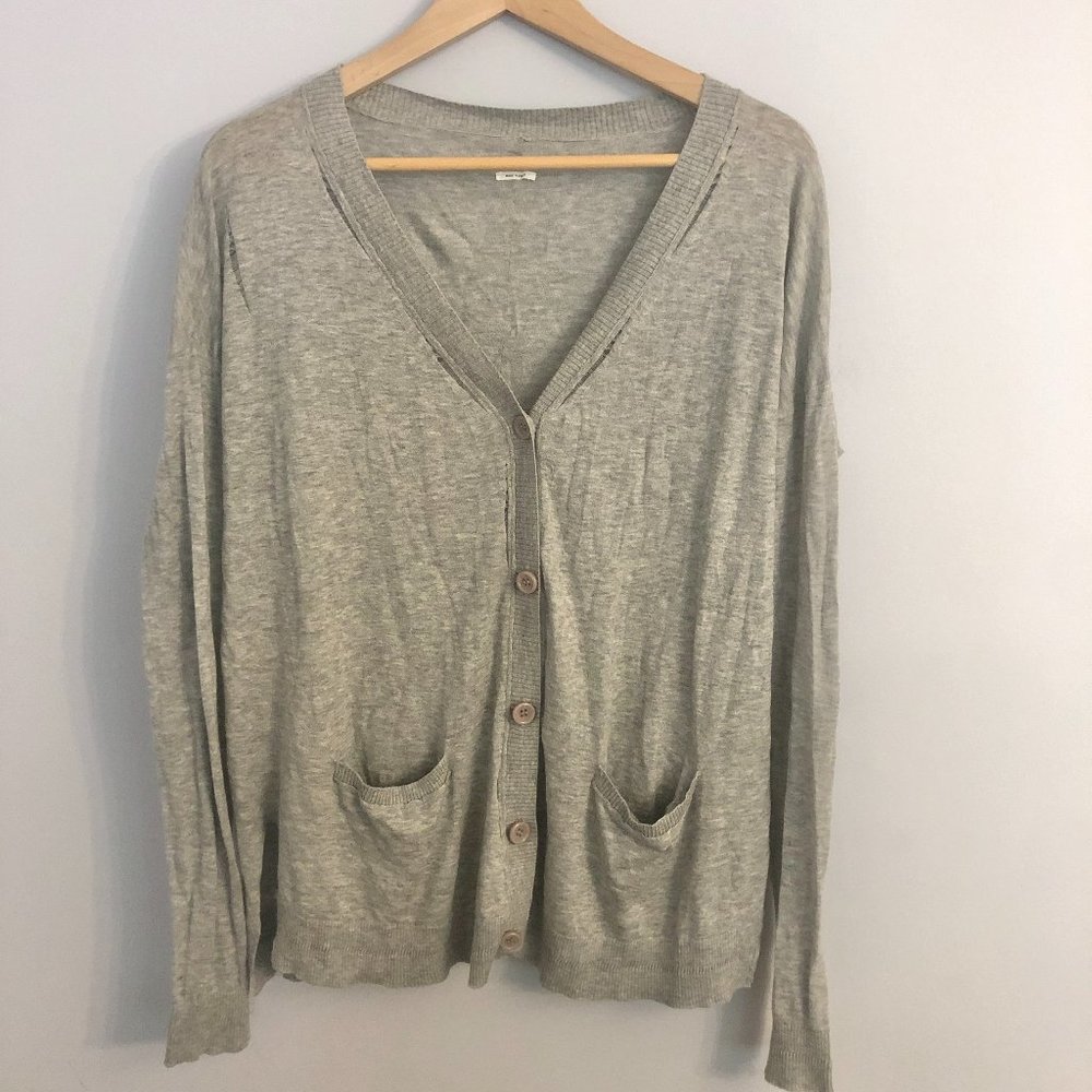 Velvet Distressed Lightweight Cardigan Sweater